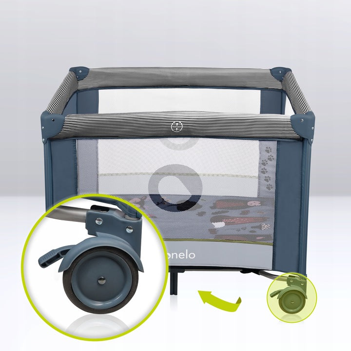PORTABLE PLAYPEN LIONELO FOLDING 100x100 CM WHEELS WITH LOCK Brand Lionelo