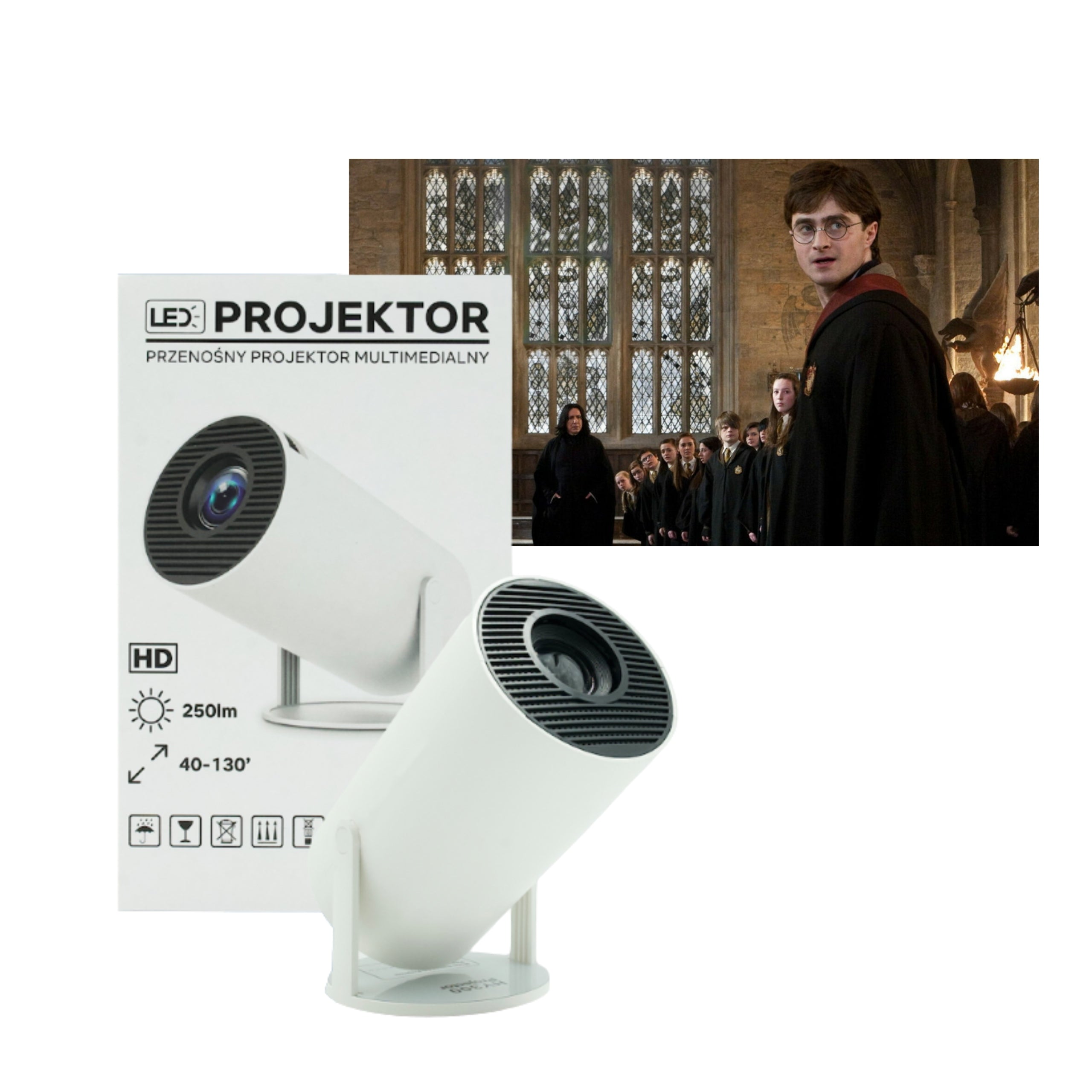 PORTABLE ROTARY PROJECTOR HY300 Projector REMOTE CONTROL Packaging status original