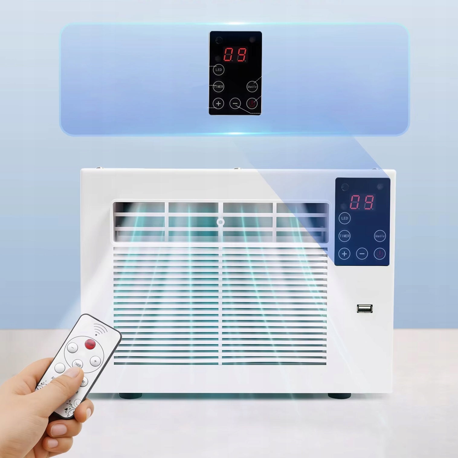 PORTABLE SEMICONDUCTOR AIR CONDITIONER 280W TIMER PILOT COOLING 3in1 Medical device no