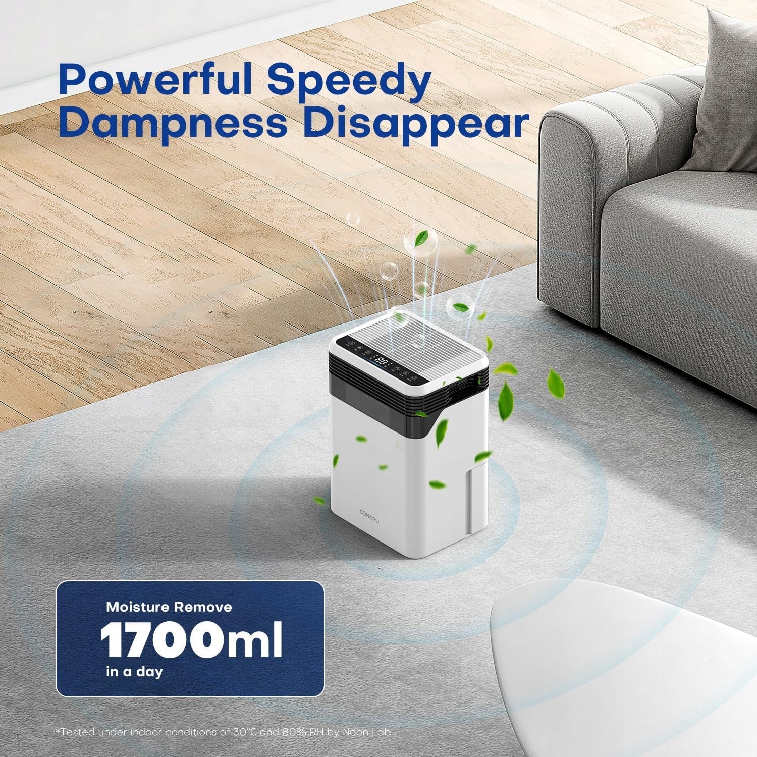 PORTABLE SILENT DEHUMIDIFIER FOR HOME Dehumidifier 3L DH-CS11 CONOPU Packaging status original