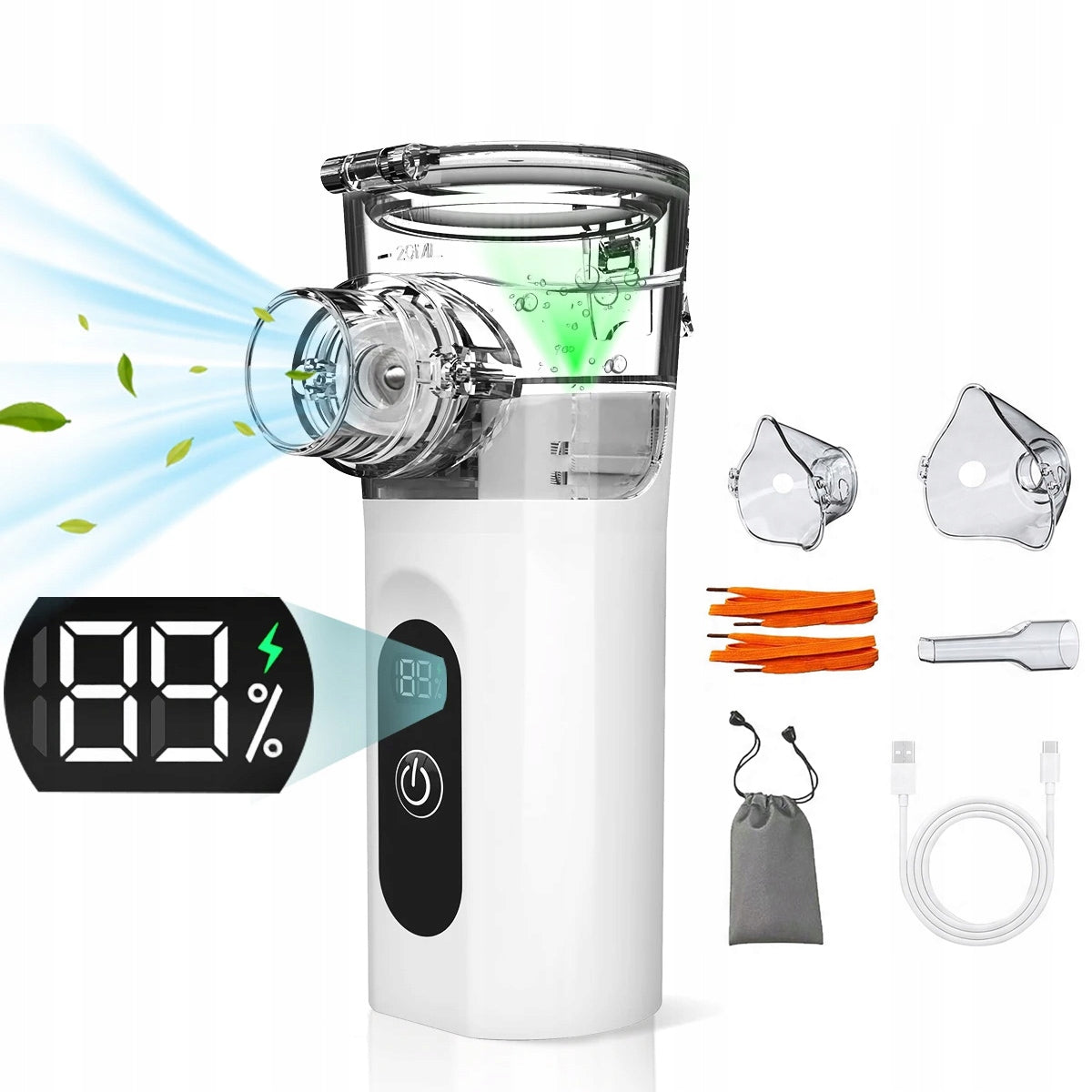 PORTABLE SILENT USB-C ULTRASONIC INHALER FOR THE WHOLE FAMILY