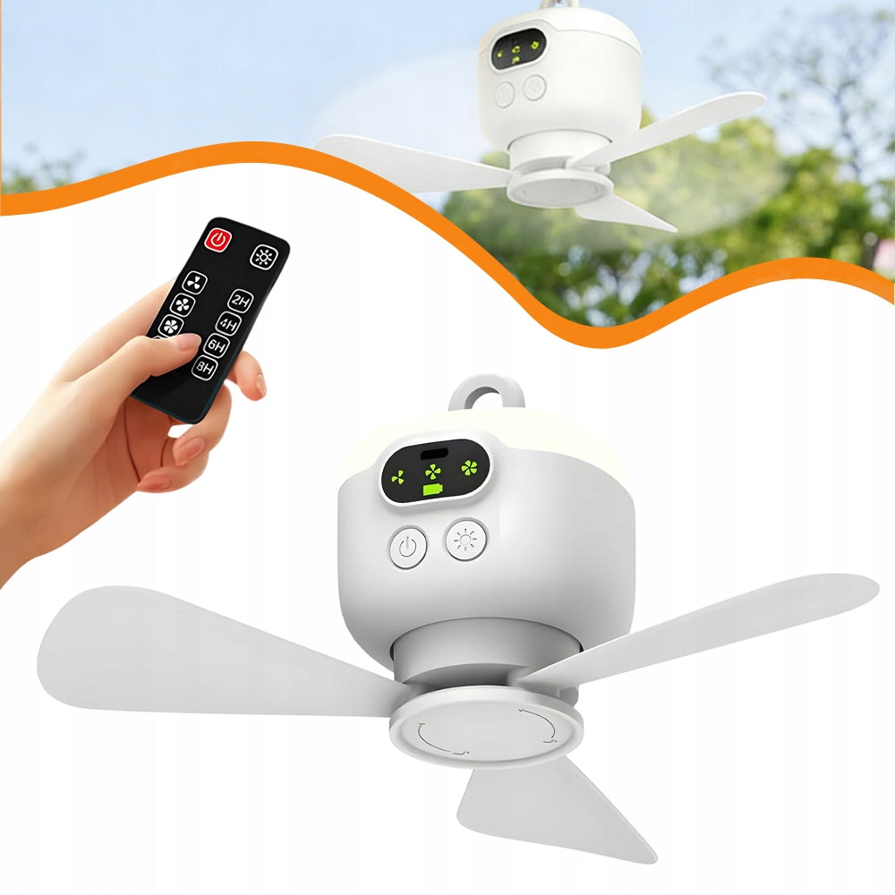 PORTABLE SMALL CEILING FAN, CEILING FAN WITH REMOTE CONTROL LIGHT