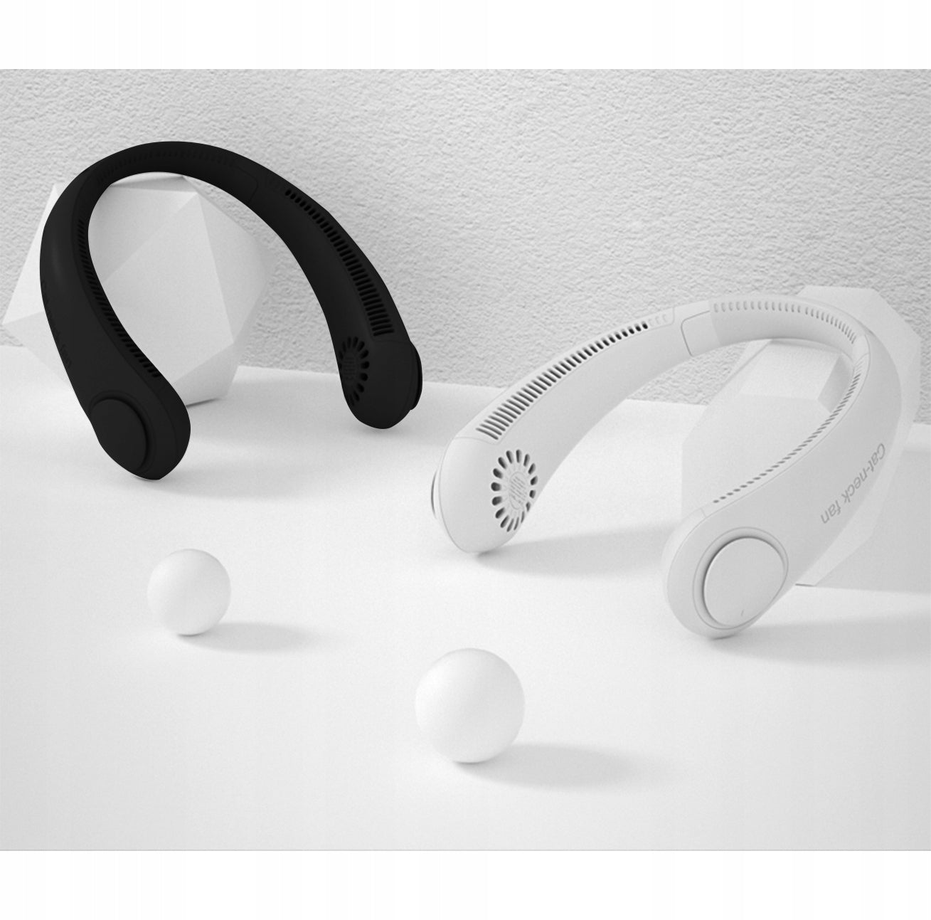 PORTABLE SPORTS FAN NECK FAN USB White POWERFUL RECHARGEABLE BATTERY Brand no brand