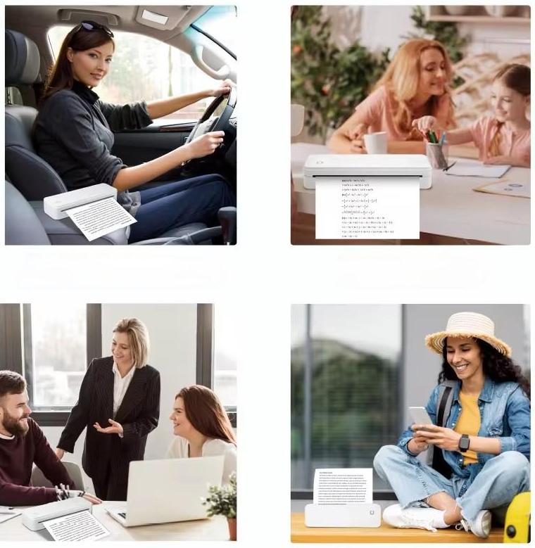 PORTABLE THERMAL PRINTER A4 ABLEMARK FOR PHOTO DOCUMENTS, LABELS Manufacturer no brand