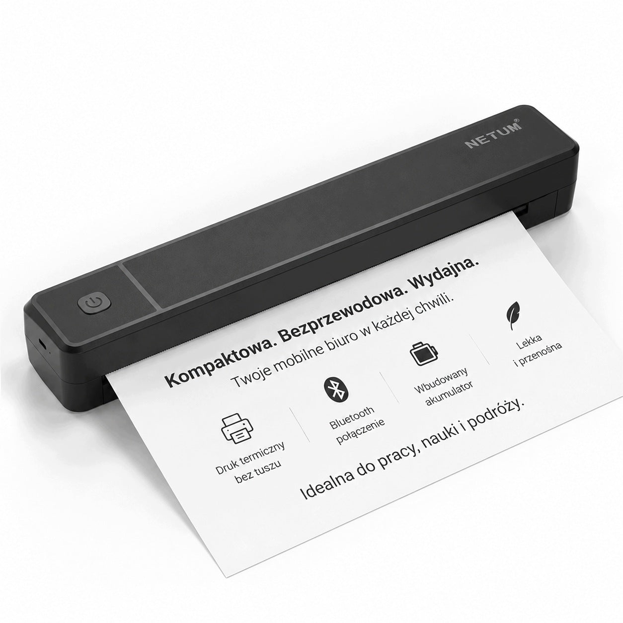 PORTABLE THERMAL PRINTER A4 E80 FOR DOCUMENTS, PHOTOS, LABELS, TATTOO