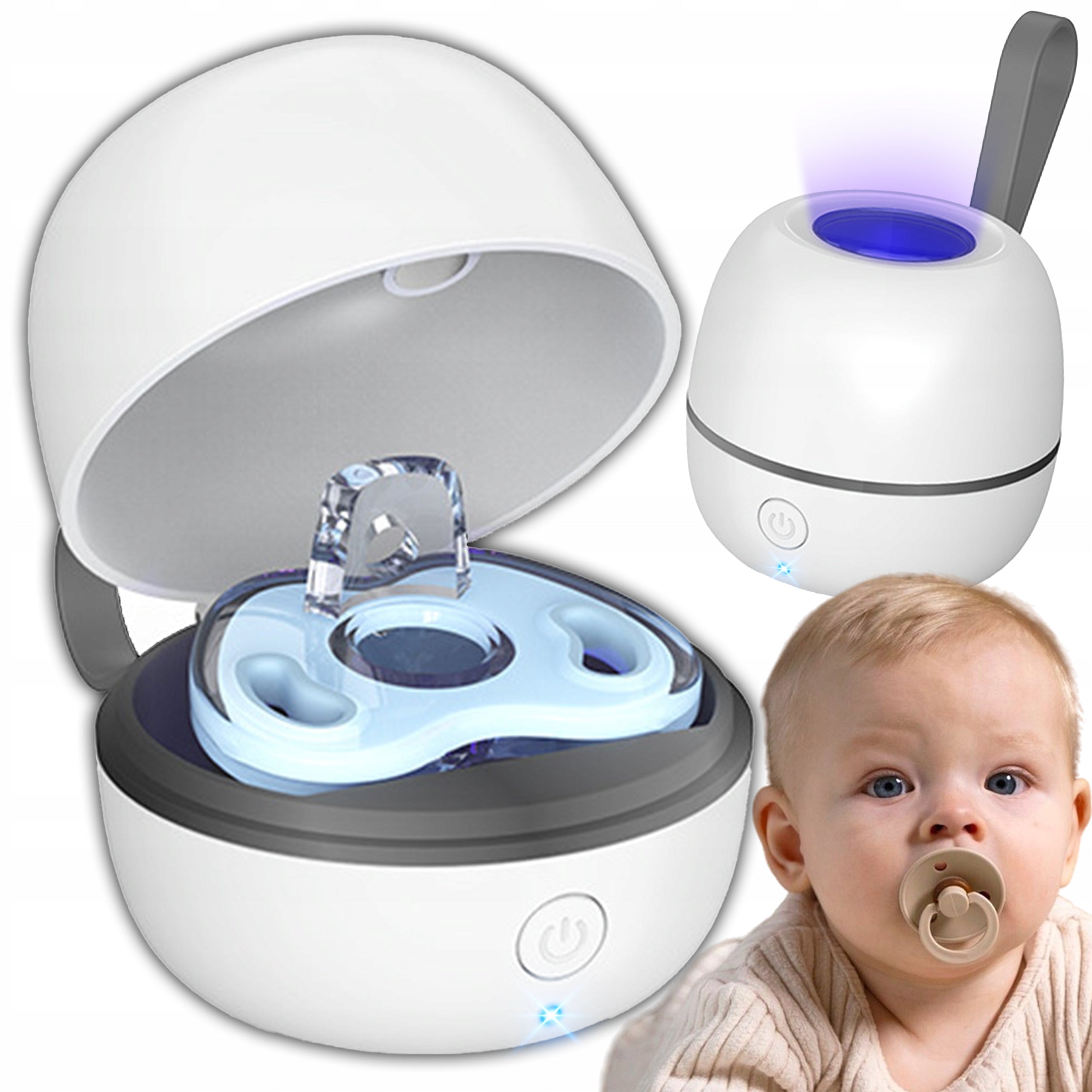 PORTABLE UV TEAT STERILIZER SANITIZER PACIFIER CASE