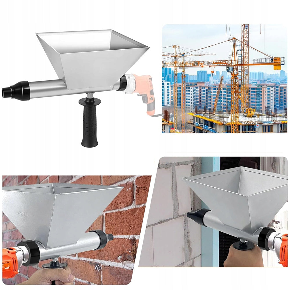PORTABLE WALL PAINT PLASTERING GUN WITH 4 REMOVABLE NOZZLES Packaging status original