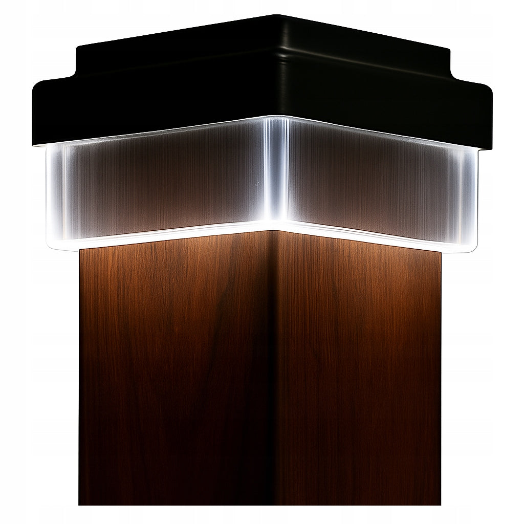 POST CANOPY Solar Lamp LED CAP for post100x100mm battery