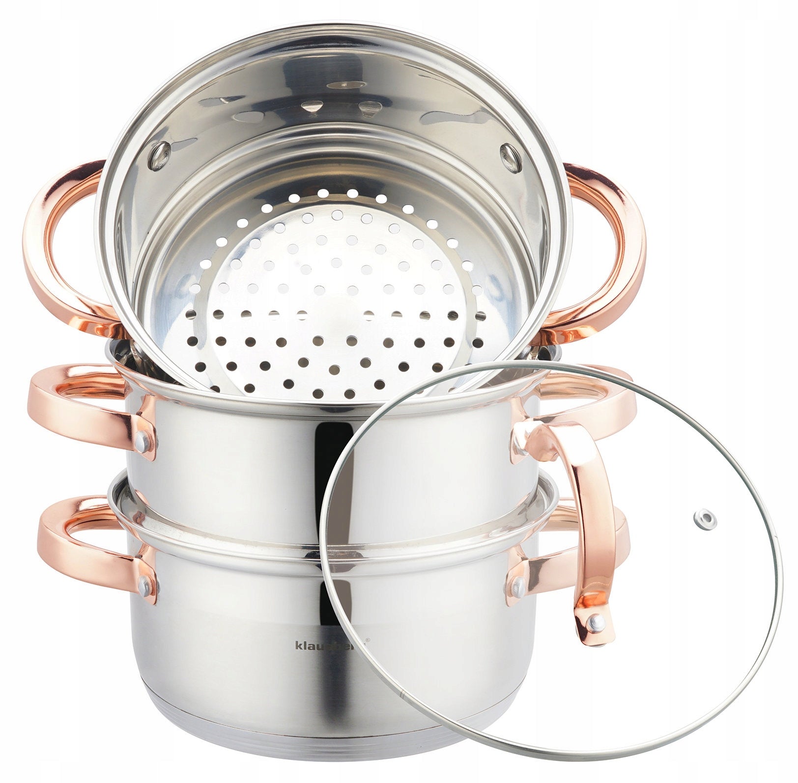 POT 2,5L STEAMING induction stainless steel pot + 2 CARTRIDGES Manufacturer code KB-7726