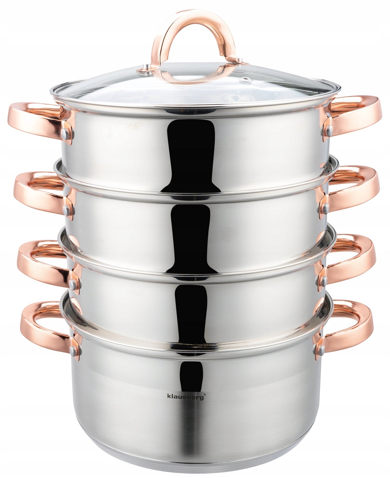 POT 22cm STEAMING induction stainless steel pot + 3 CARTRIDGES