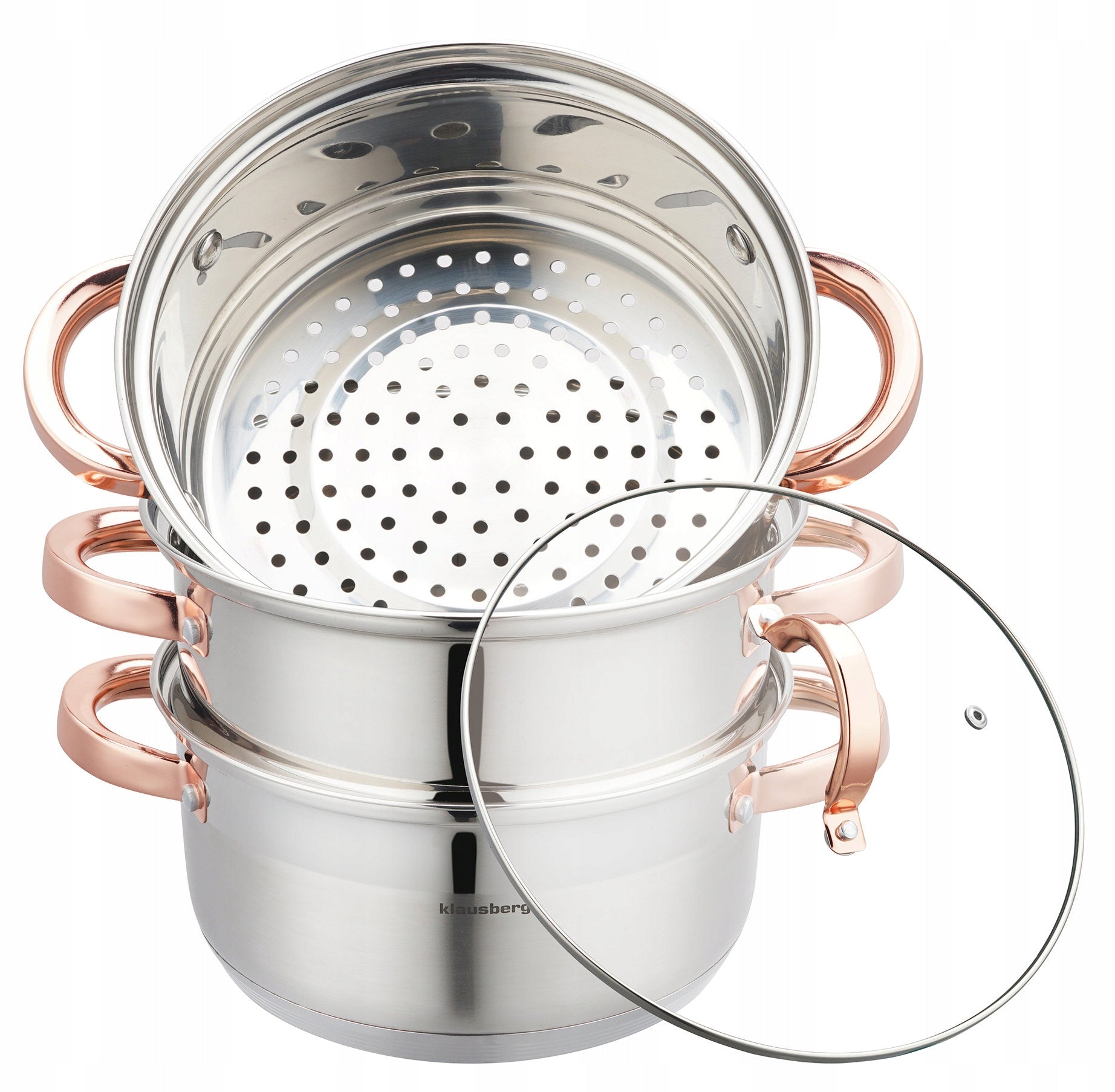 POT 3,1L STEAMING induction stainless steel pot + 2 CARTRIDGES Manufacturer code 5908287277298