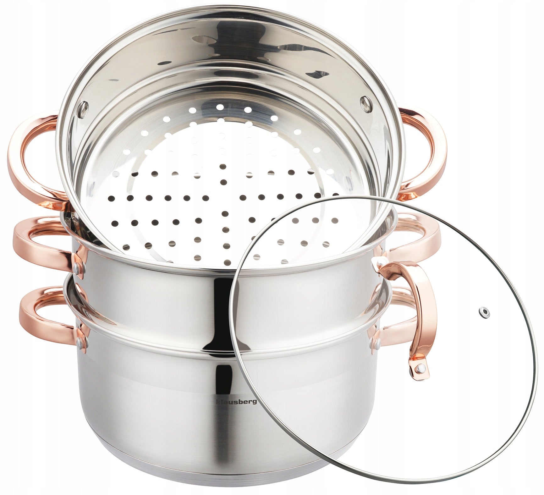 POT 5 L steaming induction stainless steel pot + 2 CARTRIDGES 24 cm Packaging status original