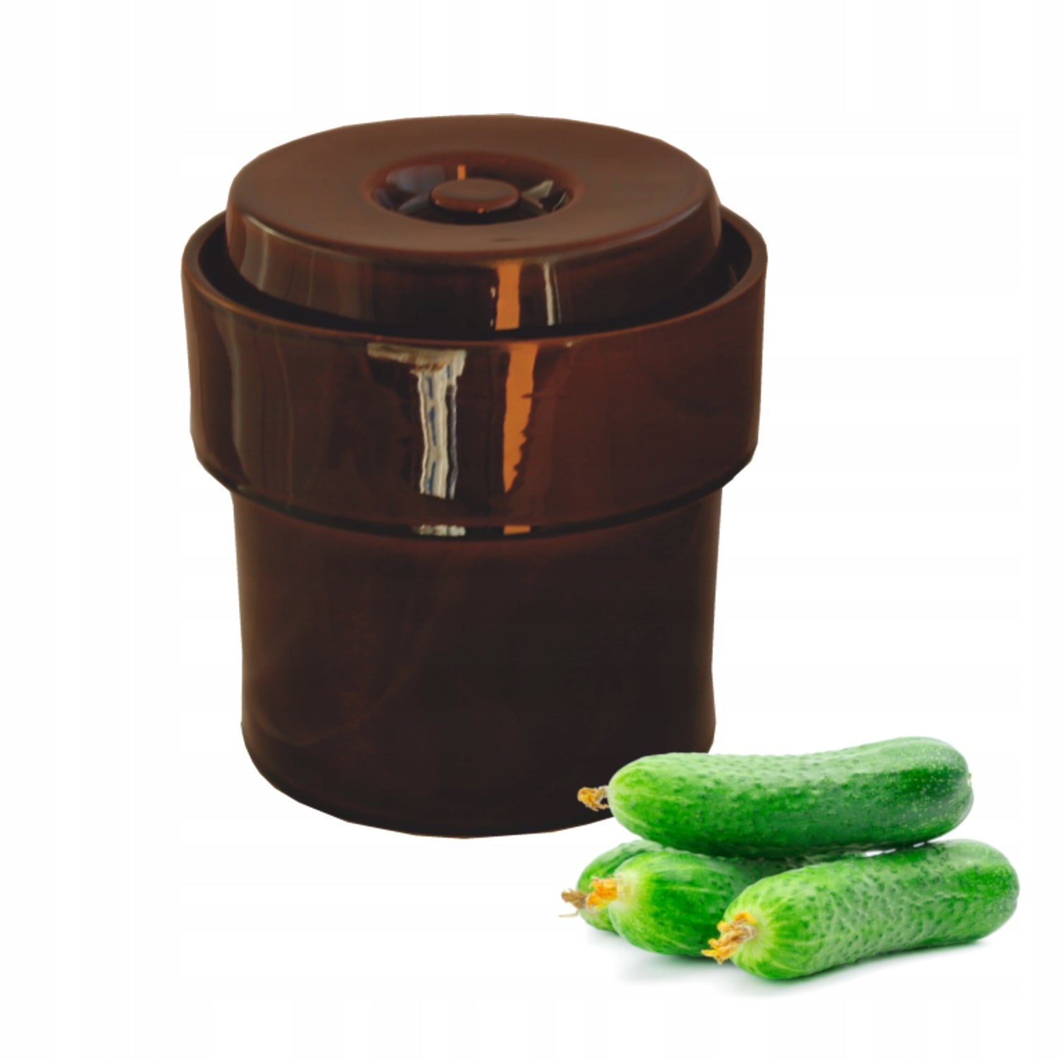 POT 5L CERAMIC HERMETIC- BRONZE IDEAL FOR CUCUMBERS FOR KITCHEN DECORATIVE