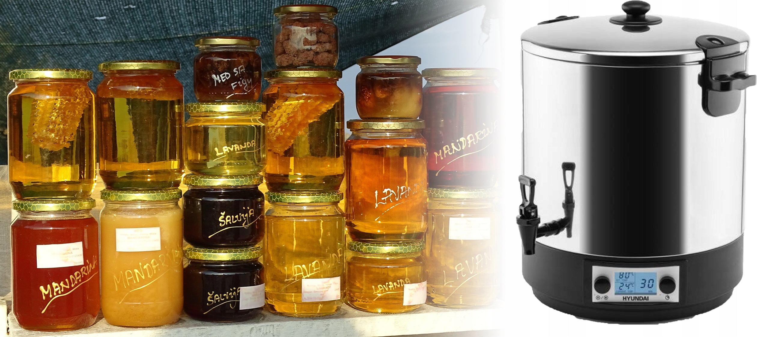 POT ELECTRIC WATER HEATER BEER WINE BREWER FOR PASTEURIZATION 25L Manufacturer code HYUPC222