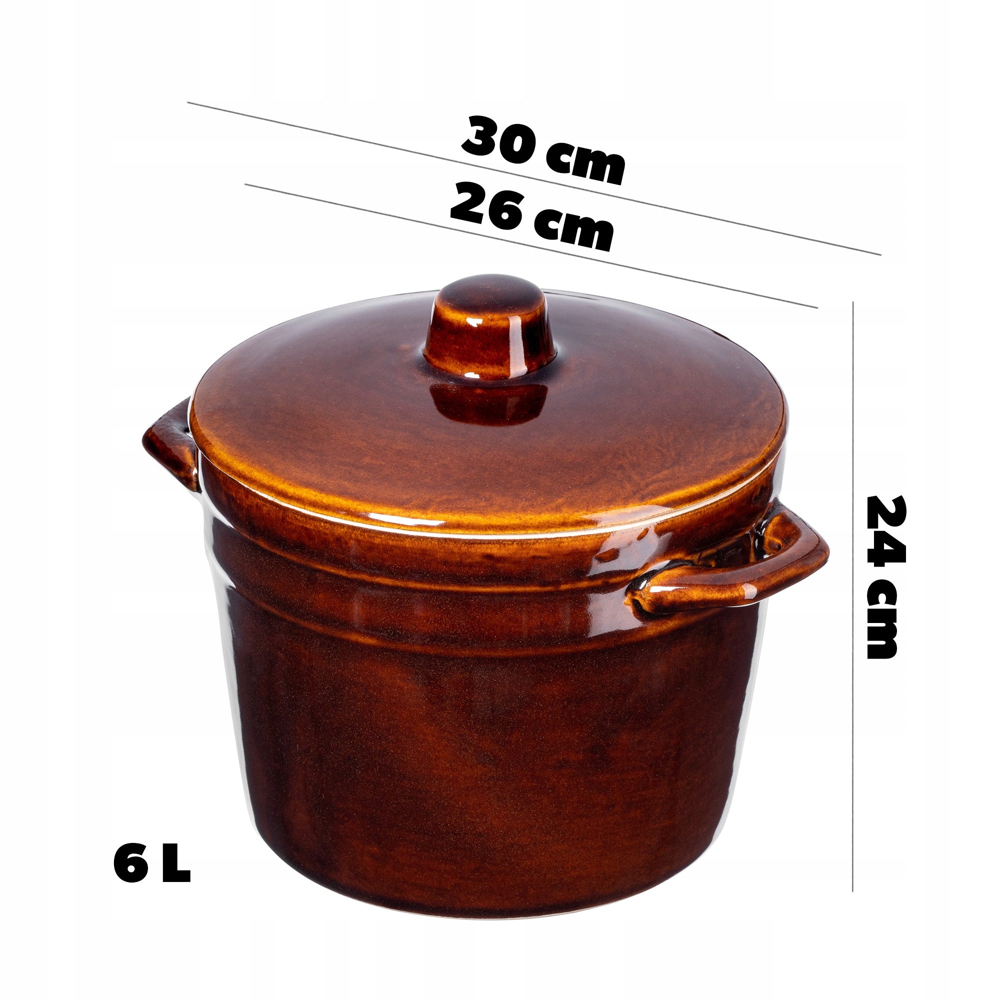 POT FOR PICKLING CABBAGE CUCUMBER STONEWARE 6L BARREL STONEWARE Poland Brand Kadax