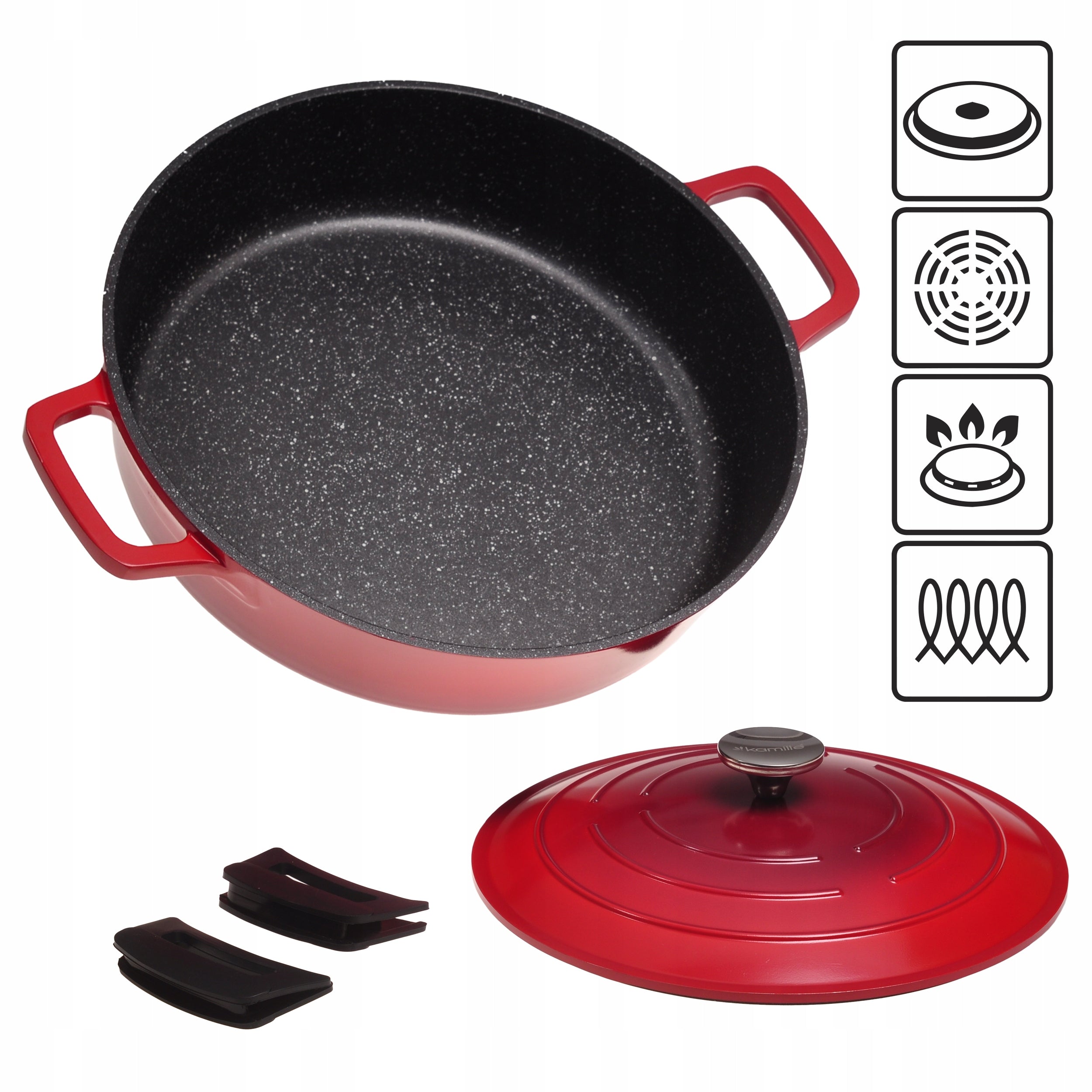 POT GAR cauldron with lid for GAS INDUCTIONS KAMILLE 4,0 L EAN (GTIN) 5904734061724