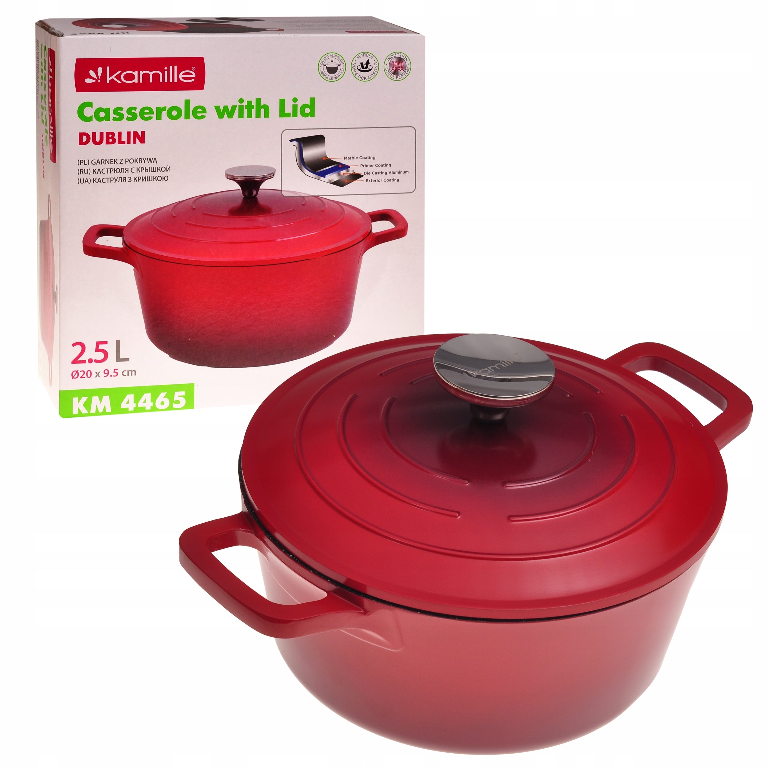 POT GAR cauldron with lid for GAS INDUCTIONS Kamille 2,5 l