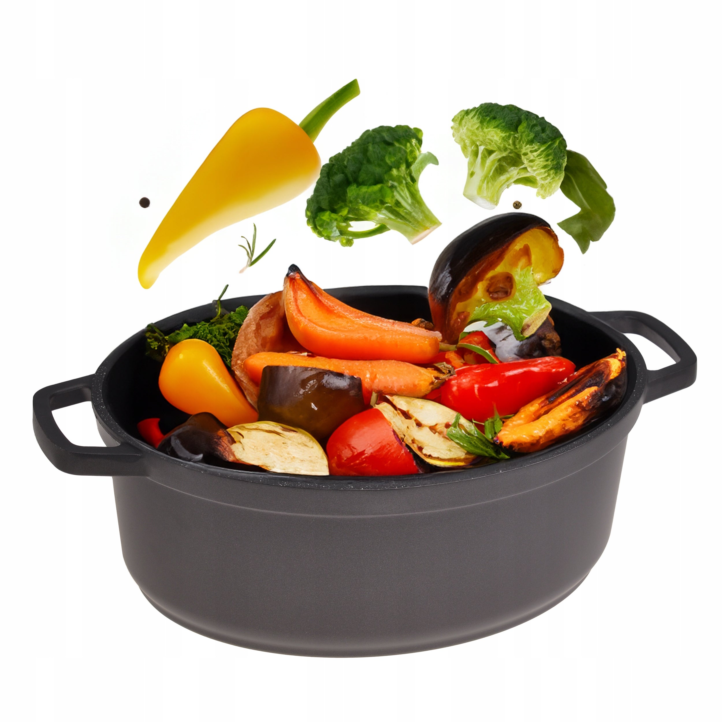 POT GAR cauldron with lid for GAS INDUCTIONS black Kamille 6 l