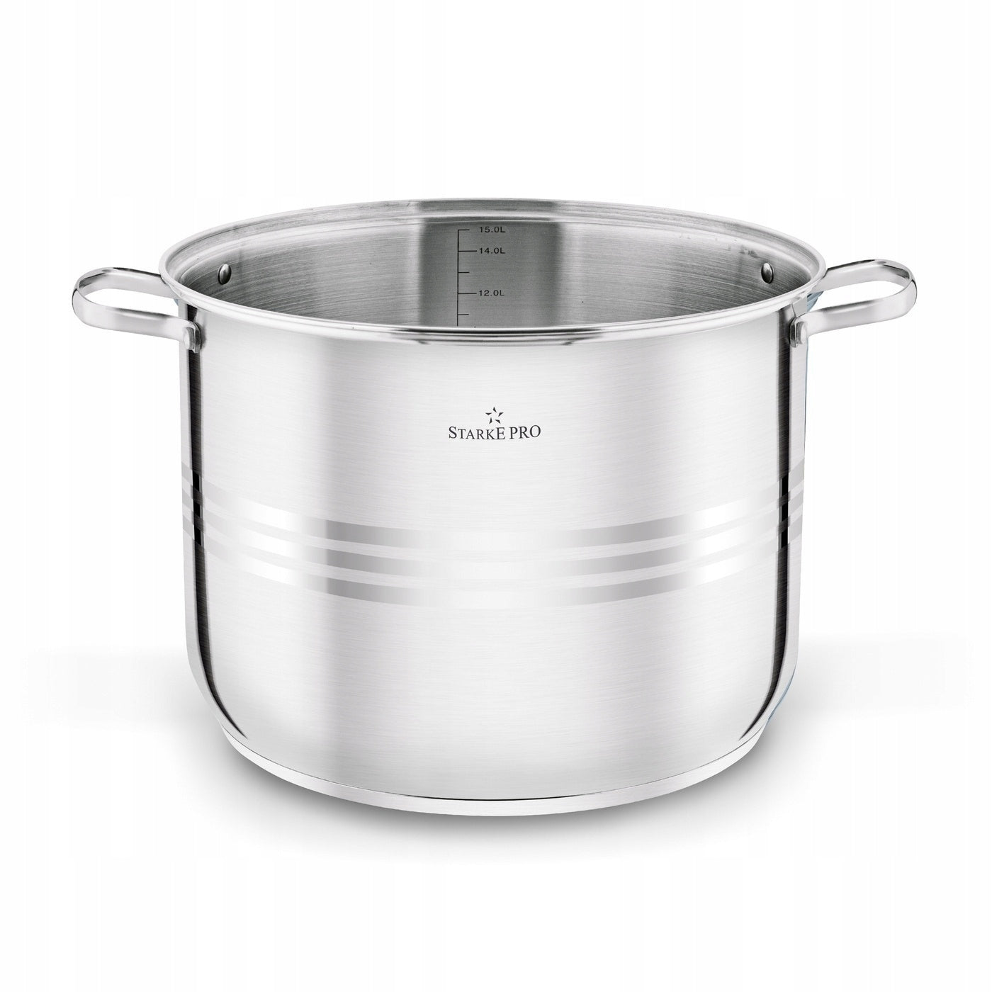 POT HIGH Steel LARGE with LID Stainless Starke Pro Barcelo 15 l Capacity 15 l