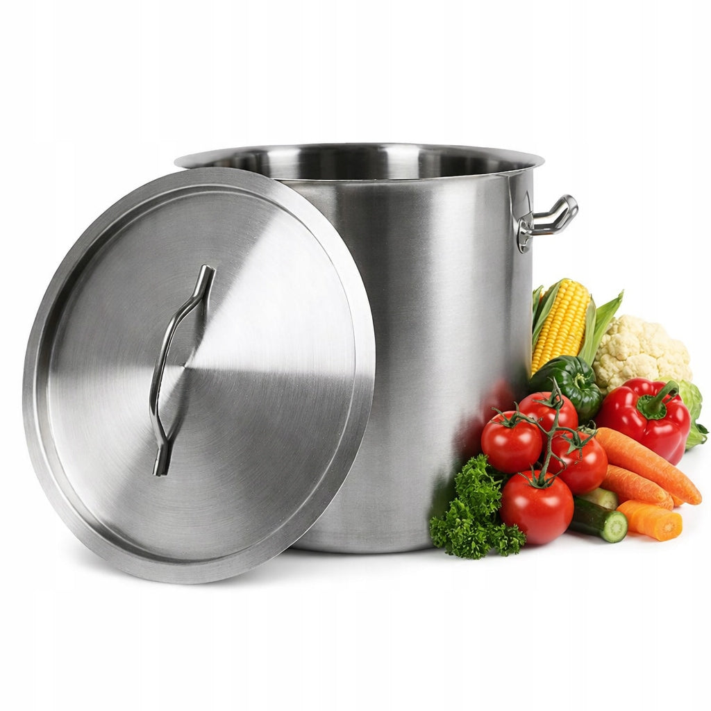 POT HIGH gastro WITH LID 21L FOR INDUCTIONS STAINLESS STEEL GAS ROSSNER