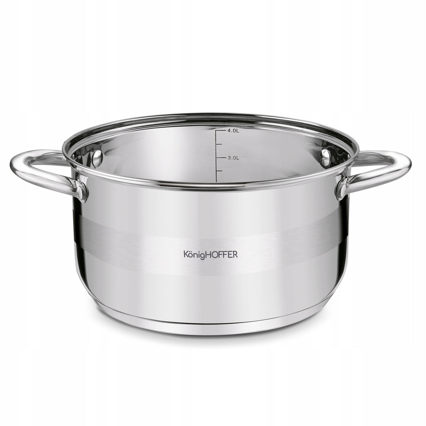POT INDUCTION STEEL GAS Lid Solid Konighoffer Faro 4,7L 22cm Capacity 4.7 l
