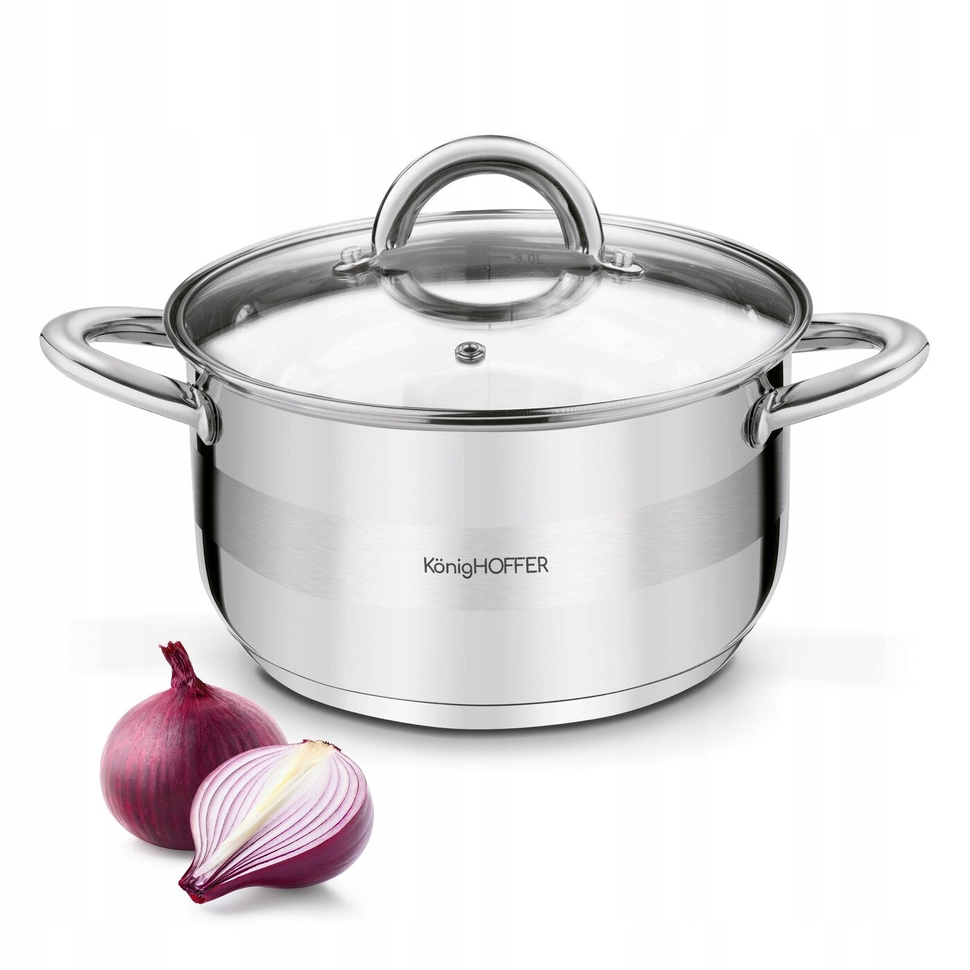 POT STEEL Induction GAS LID SOLIDN Konighoffer Faro 3,4 l 20cm