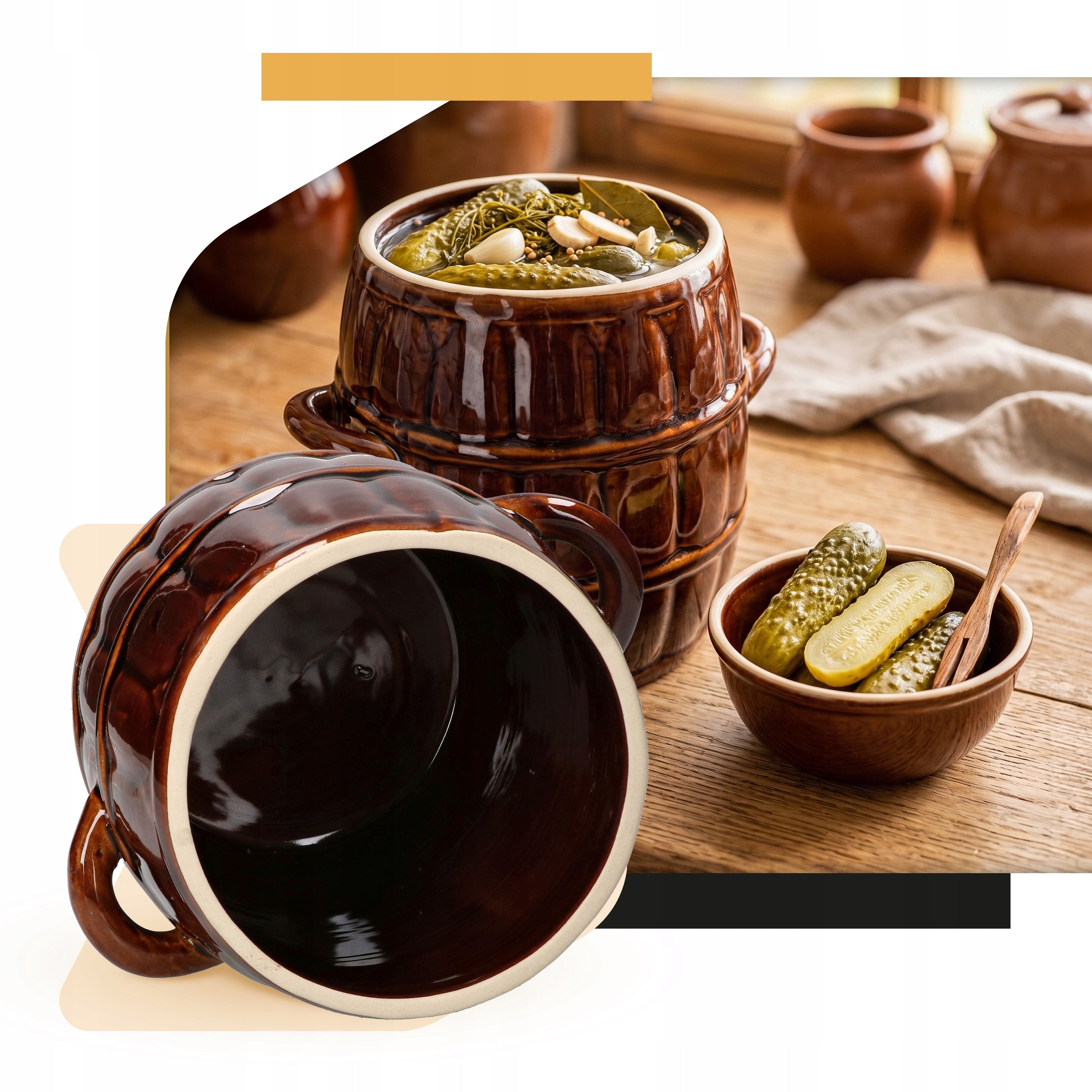 POT STONEWARE BARREL PICKLING LARD CUCUMBERS 3,2L CABBAGE Brand Kotarbau