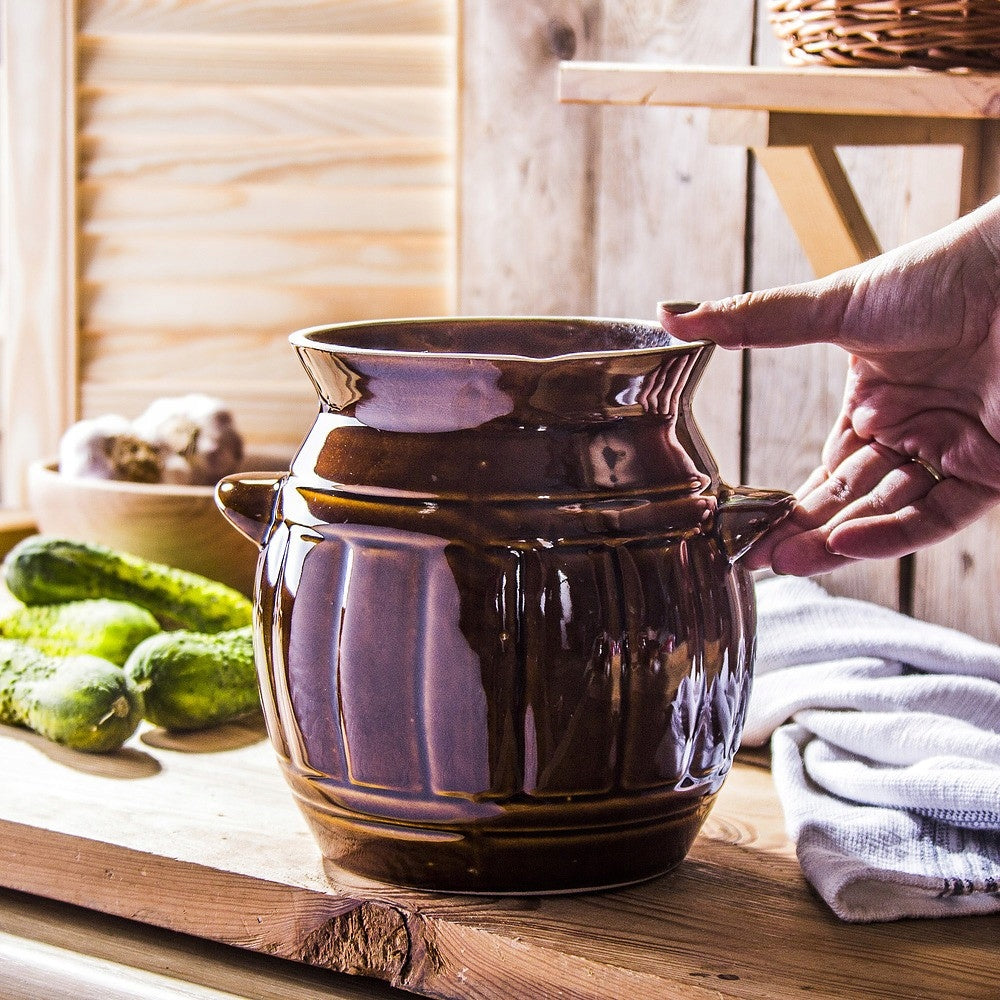 POT STONEWARE cabbage pickling barrel 2,7 l K3 LARD BROWN Manufacturer code 050200350