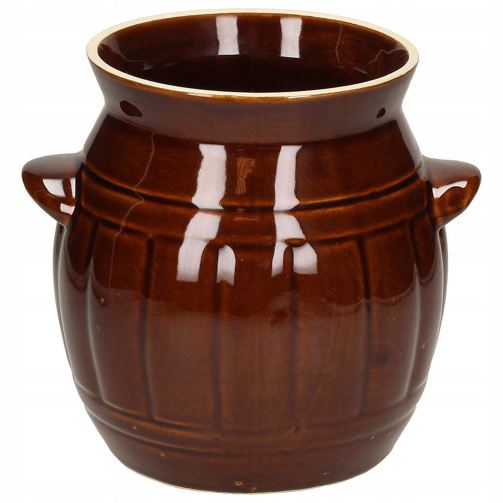 POT STONEWARE cabbage pickling barrel 2,7 l K3 LARD BROWN