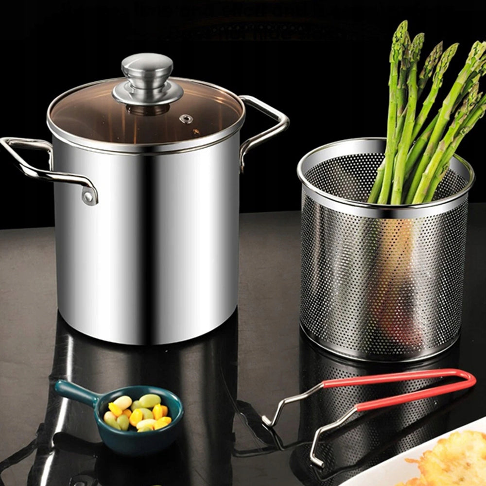 POT WITH BASKET SMALL AIR FRYER MINI NON-STICK 3L FOR OVEN Brand Bedee