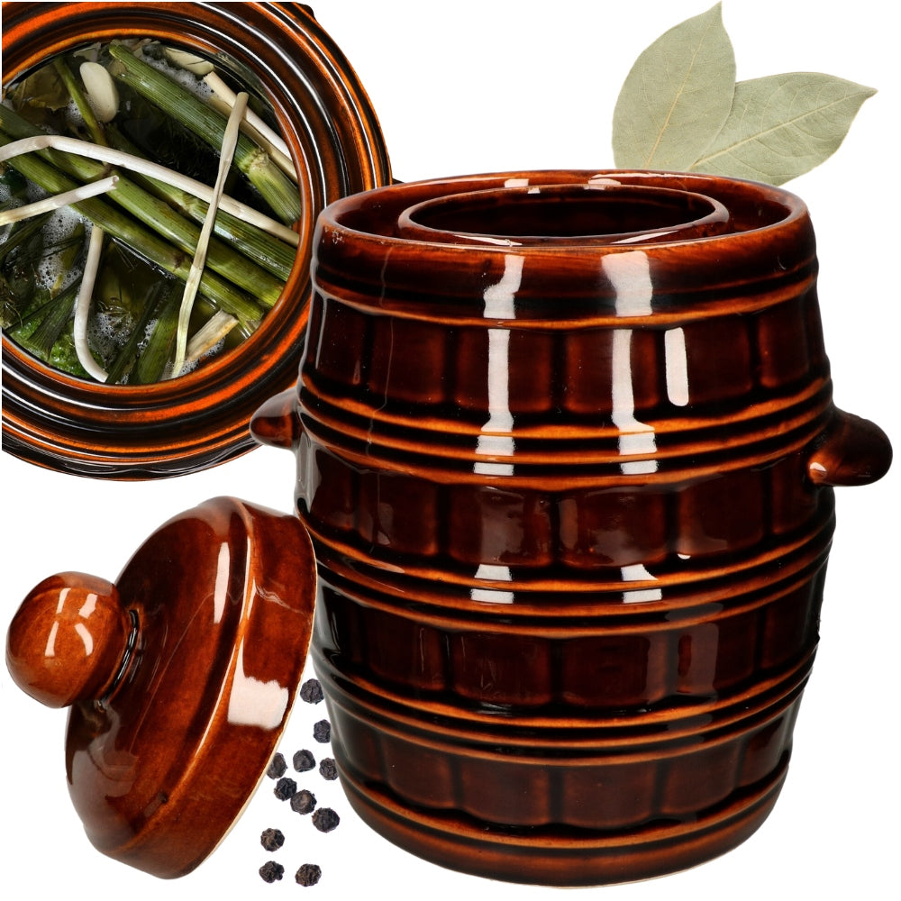 POT stoneware 5L BARREL for pickling cabbage CUCUMBERS HERMETIC COLLAR
