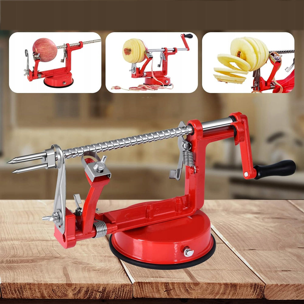 POTATO SPIRAL SLICER, 3 IN 1 APPLE PEELER AND DRIBBLE Packaging status original