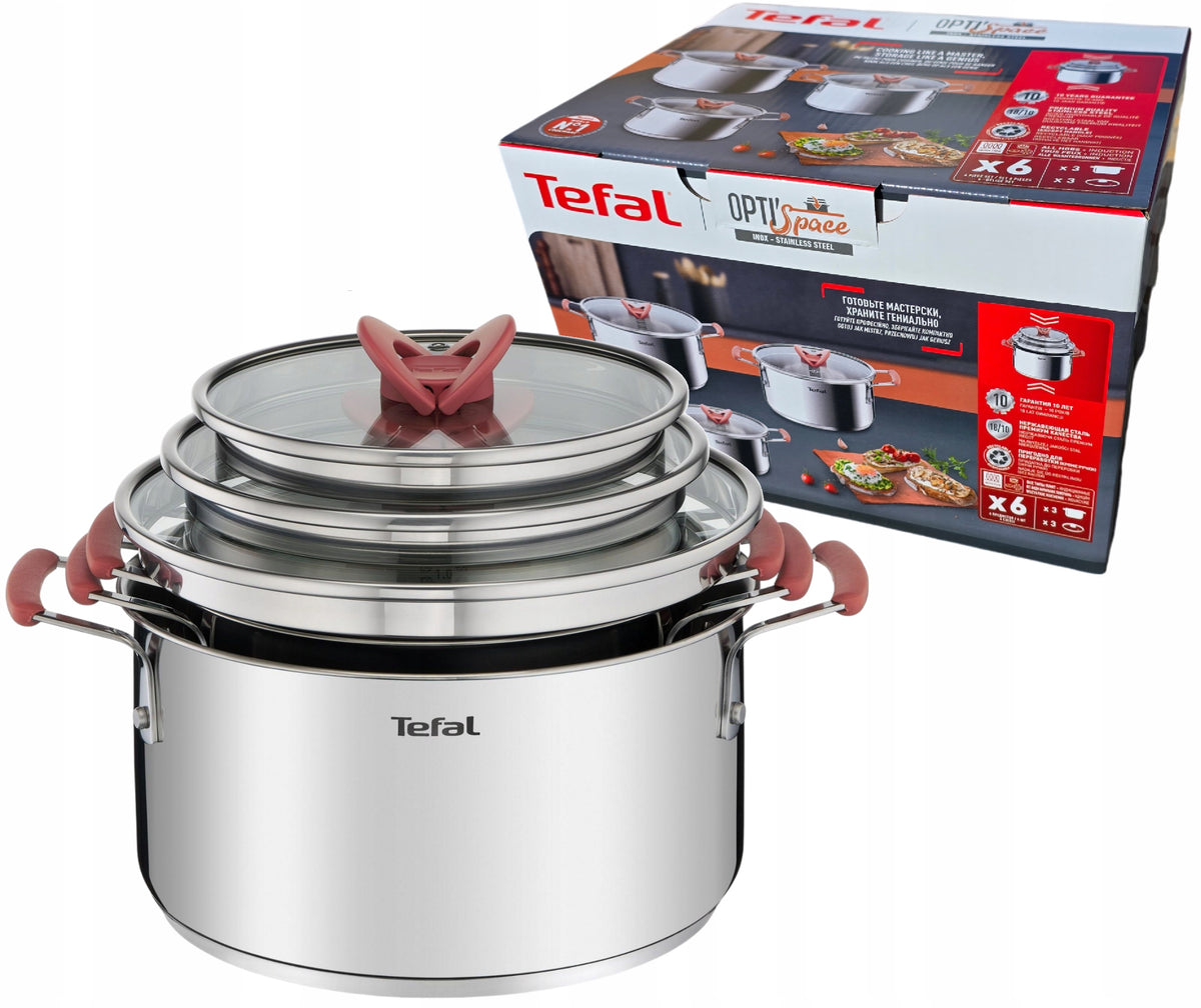 POTS SET TEFAL OPTISPACE 5,1L INOX INDUCTION