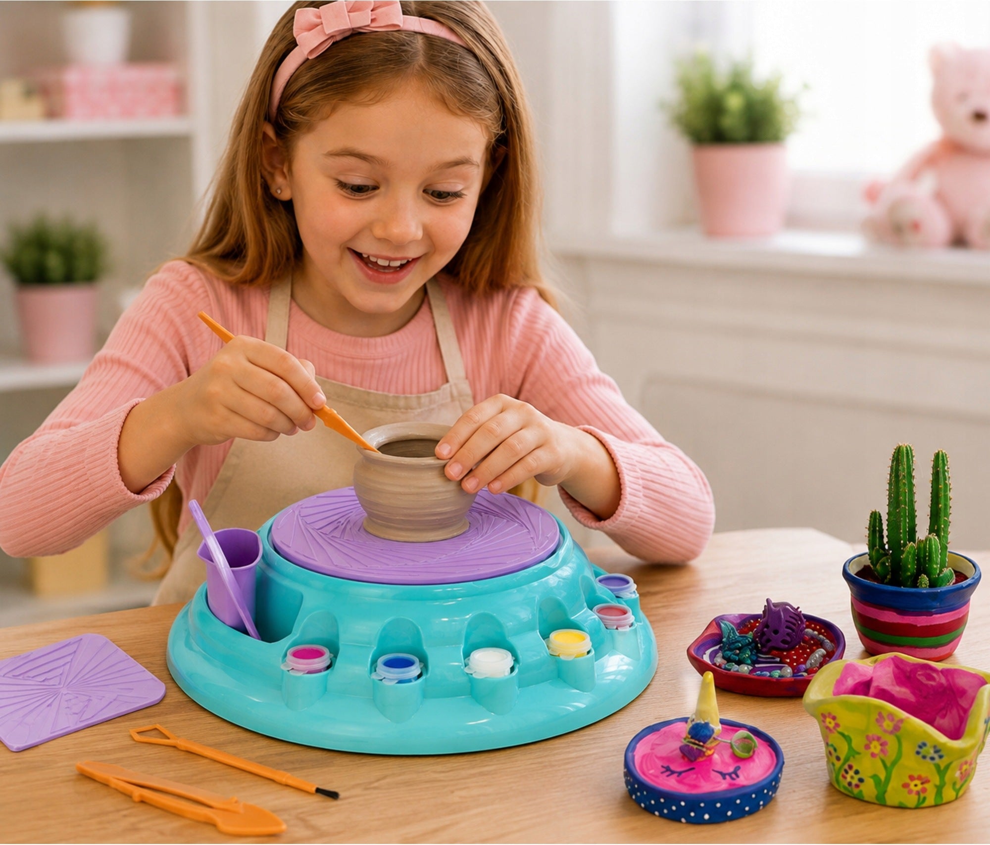 POTTERY WHEEL FOR CHILDREN SET WHEEL AND CLAY + ACCESSORIES Manufacturer code SAM-4774-GF