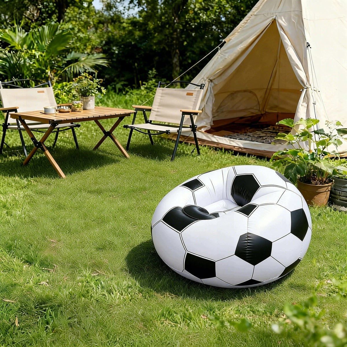 POUF BAG BALL 70CM COMFORTABLE FAN SEAT LIGHTWEIGHT AND EASY TO CARRY Packaging status original