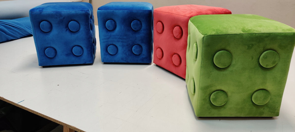 POUF CHILDREN'S CUBE 35X35X35 BLOCK SHAPE MULTIPLE COLORS Manufacturer code Puf