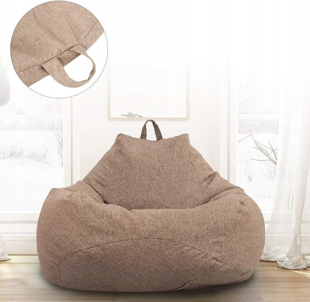 POUF COVER POUF BAG LIGHT BROWN 70x80cm Brand no brand