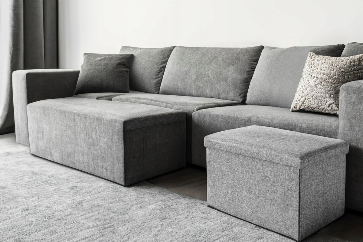 POUF OPENING UPHOLSTERED FOLDING CONTAINER WITH STORAGE FOOTREST XL Manufacturer code 5905523060379