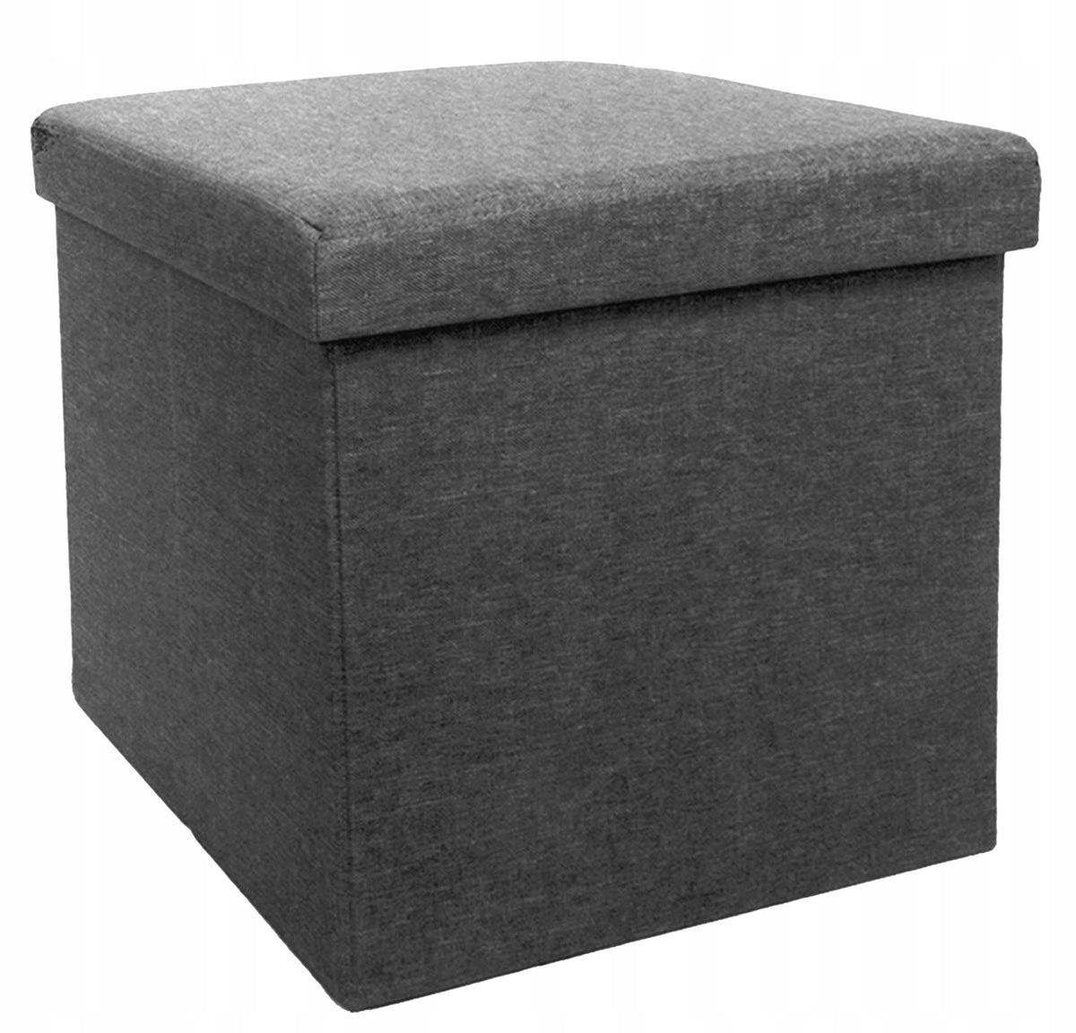 POUF POUF FOLDING SEAT WITH STORAGE 38x38x38 cm GREY LINEN
