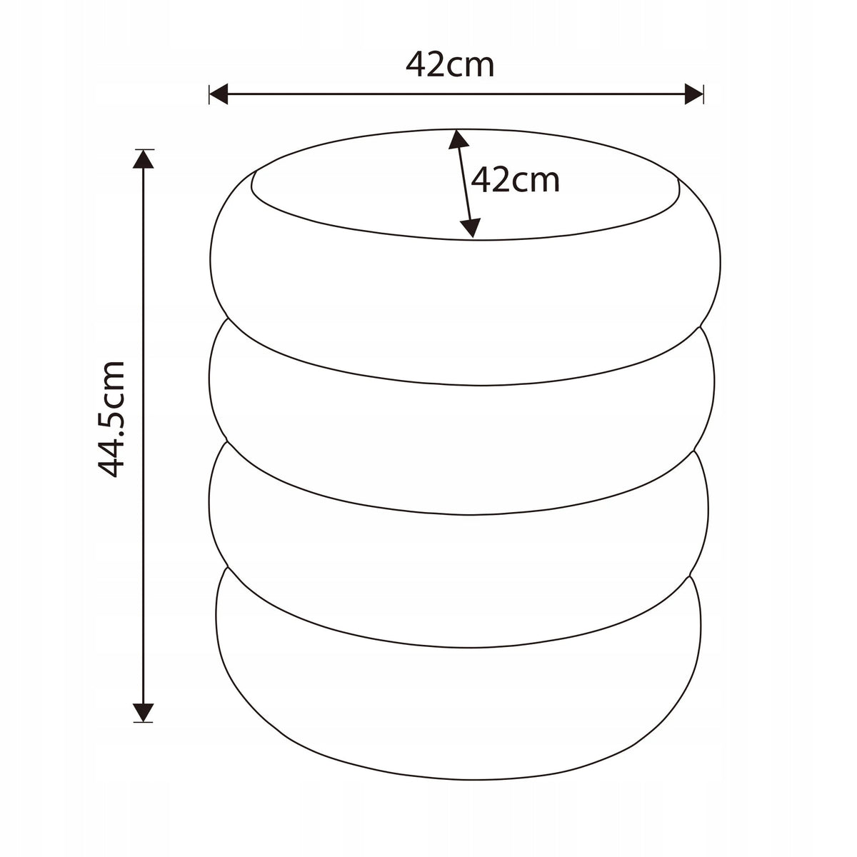 POUF SNUGGO BLACK Brand Akord