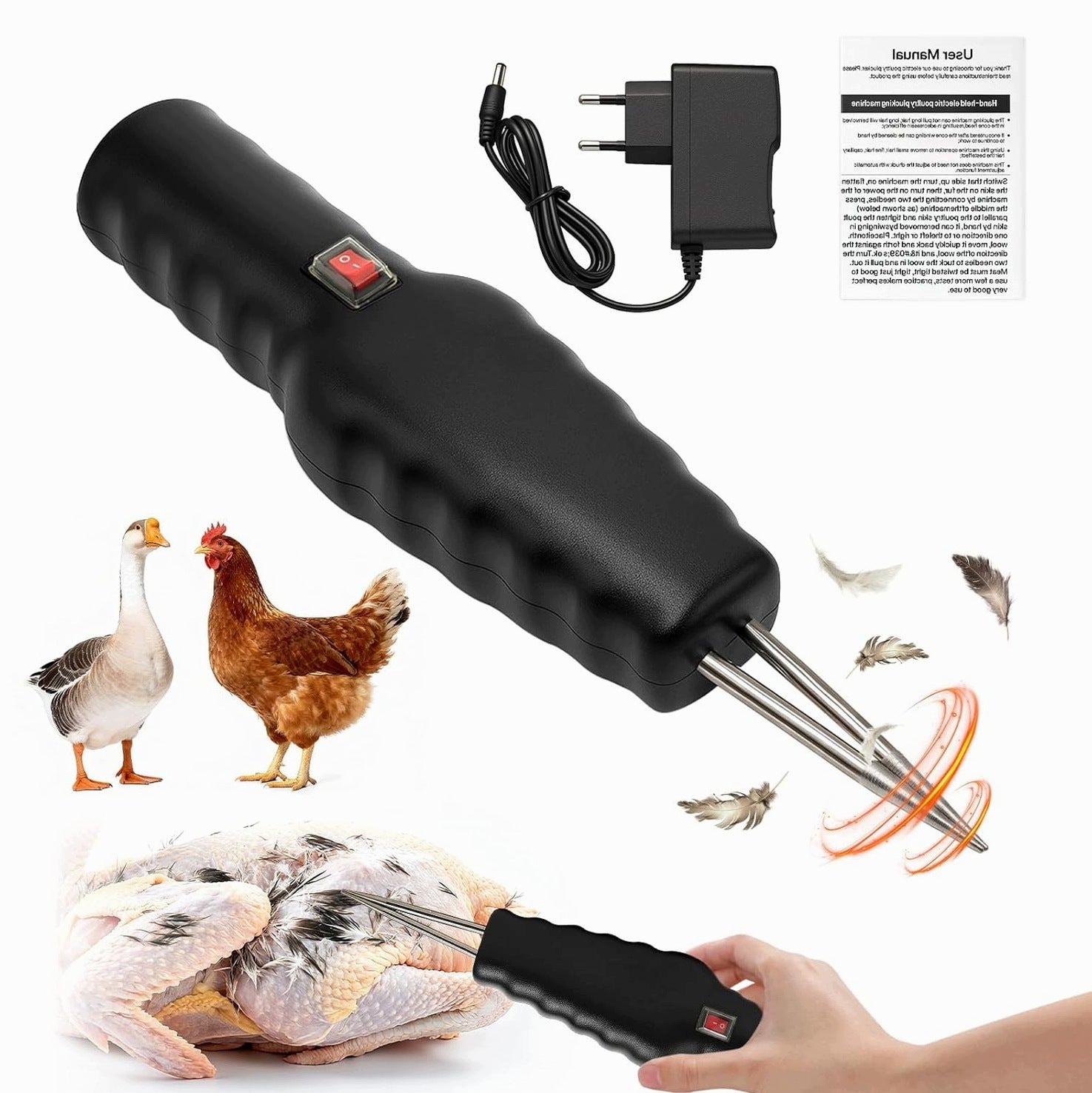 POULTRY PICKER ELECTRIC MACHINE GUN PEN REMOVAL PORTABLE