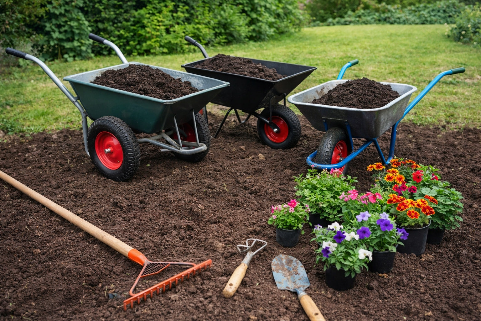 POWDER COATED CONSTRUCTION WHEELBARROW – 85L | SHEET METAL 1,2 MM Manufacturer code 02-01