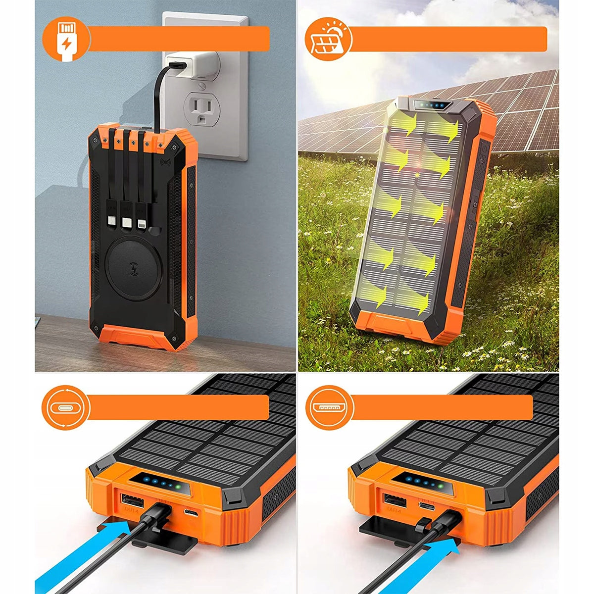 POWER BANK SOLAR CHARGER 30000mAh Packaging status original