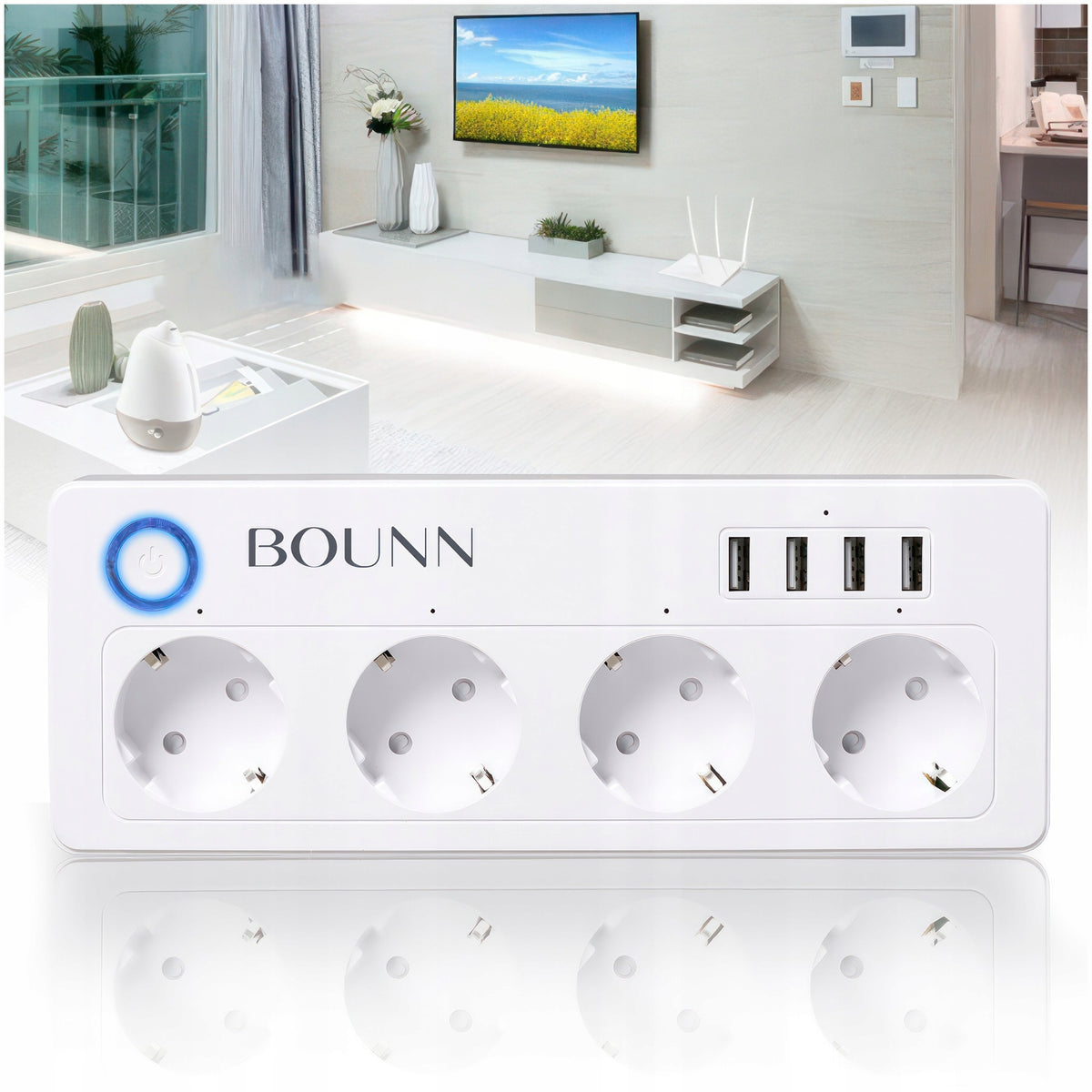 POWER STRIP SMART SOCKET WiFi SMART HOME 4 SOCKETS 4USB