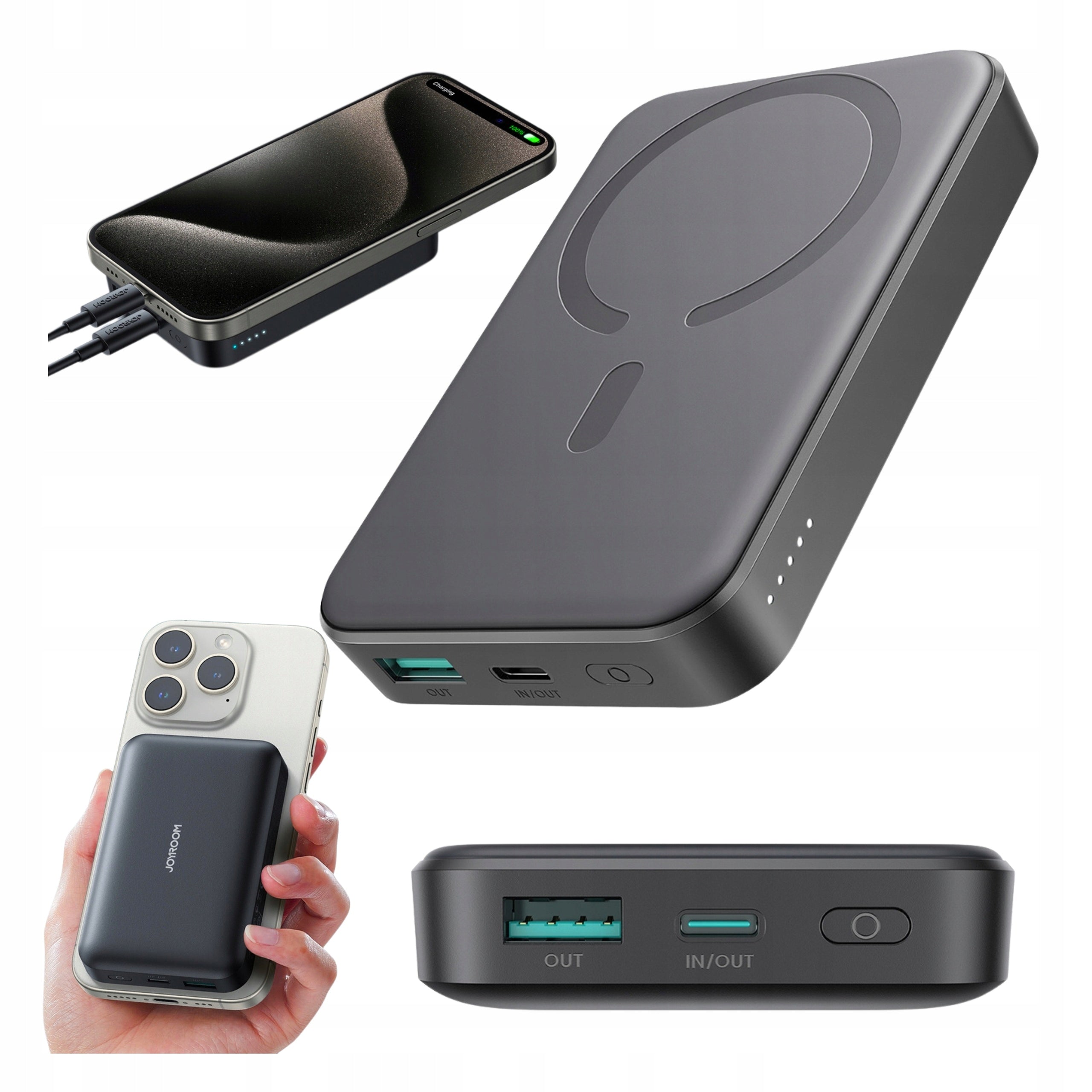 POWERBANK 10000 mAh POWER BANK INDUCTION 20W MAGSAFE + USB-C CABLE 0.25m