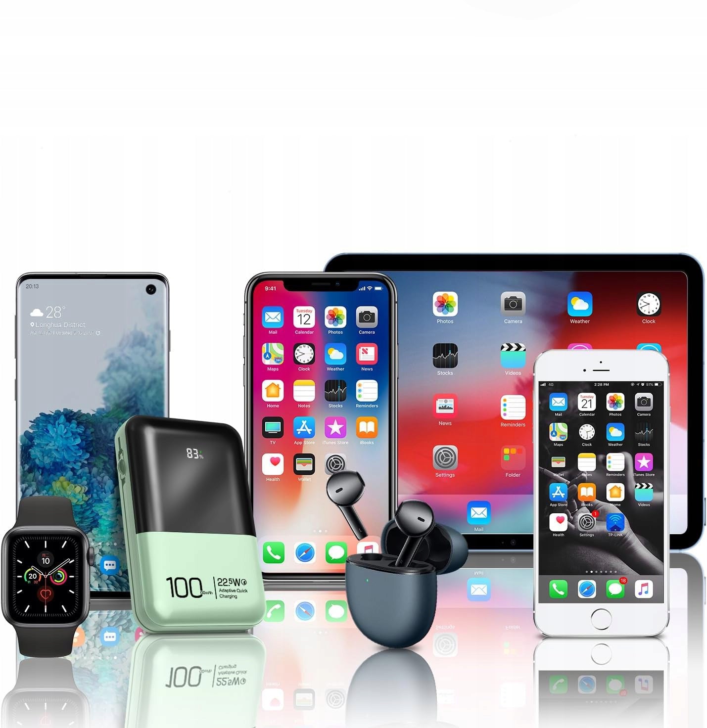 POWERBANK 10000mAh MINI POWER BANK WITH CHARGING CABLE USB-C/USB/LIGHTNING Brand no brand