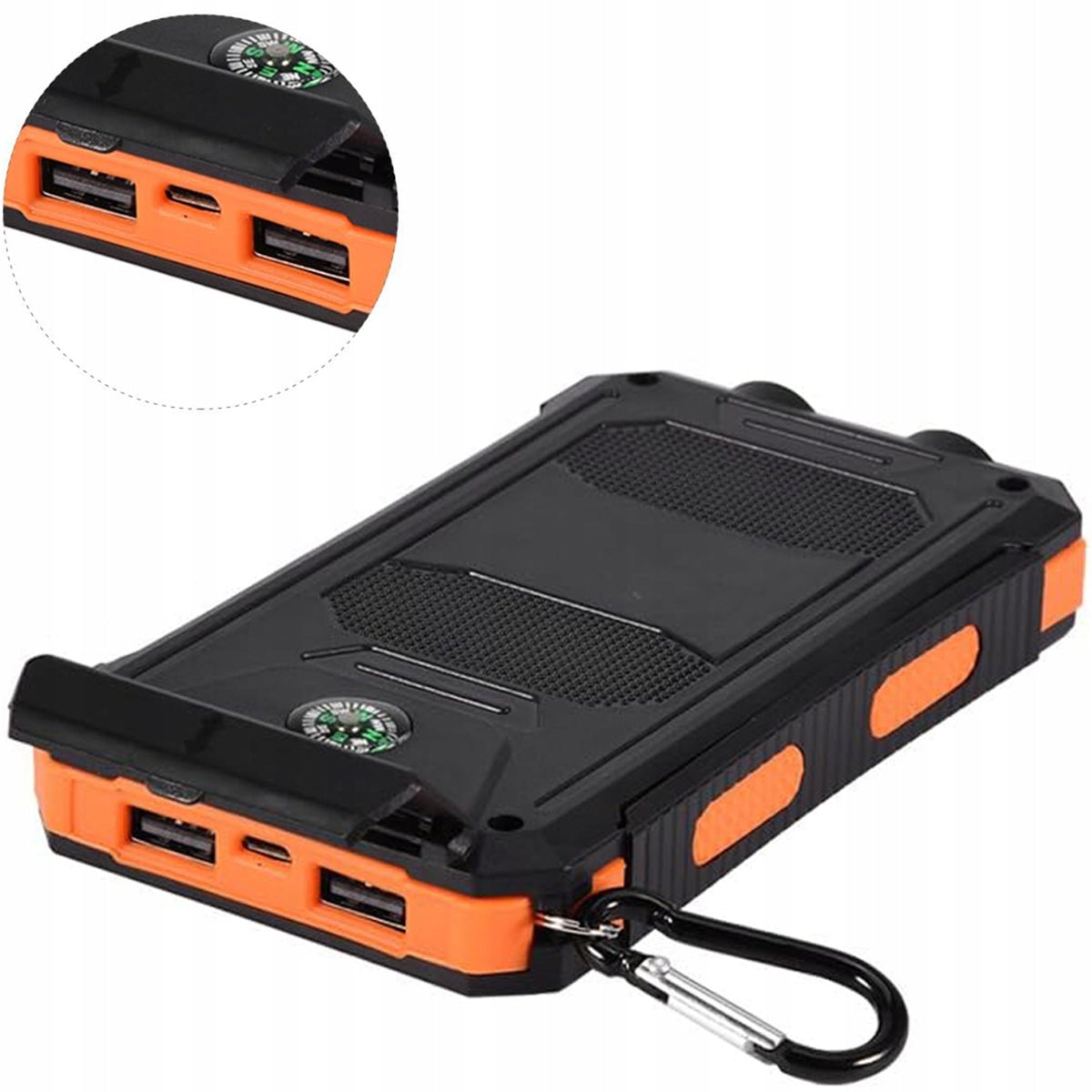 POWERBANK 26800MAH SOLAR CHARGER 2 LED LAMPS