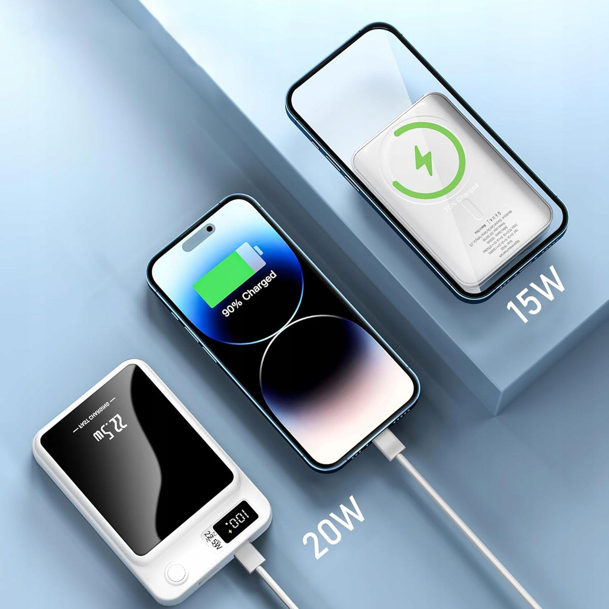 POWERBANK MAGSAFE INDUCTION FOR IPHONE 11 12 13 14 15 SMALL MINI 10000MAH Packaging status original