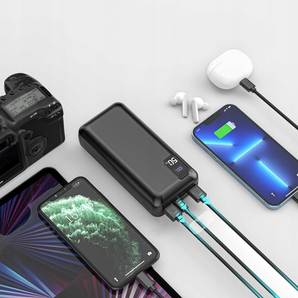 POWERBANK PORTABLE 50000MAH FAST CHARGING LED DISPLAY 3PORTS 22.5W Battery capacity 60000 mAh