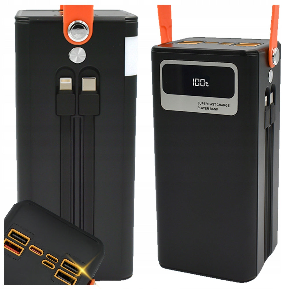 POWERBANK POWER BANK with 50000mAh 4xUSB USB-C Cables FAST CHARGING